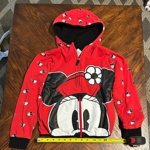 Disney Kids Red Minnie Mouse Zip-Up Hoodie